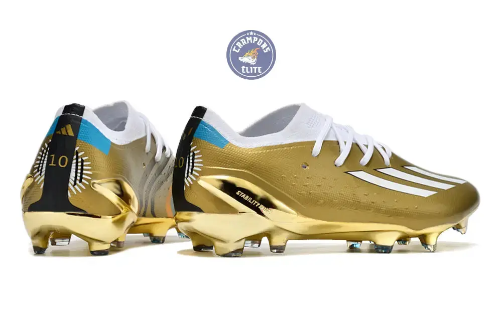 ADIDAS X SPEEDPORTAL MESSI .1 FG LEYENDA - DORÉ/BLANC/BLEU - Image 6