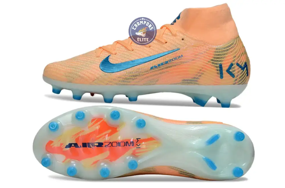 Air Zoom Mercurial Superfly 10 AG Kylian Mbappe - Orange/Bleu turquoise - Image 2