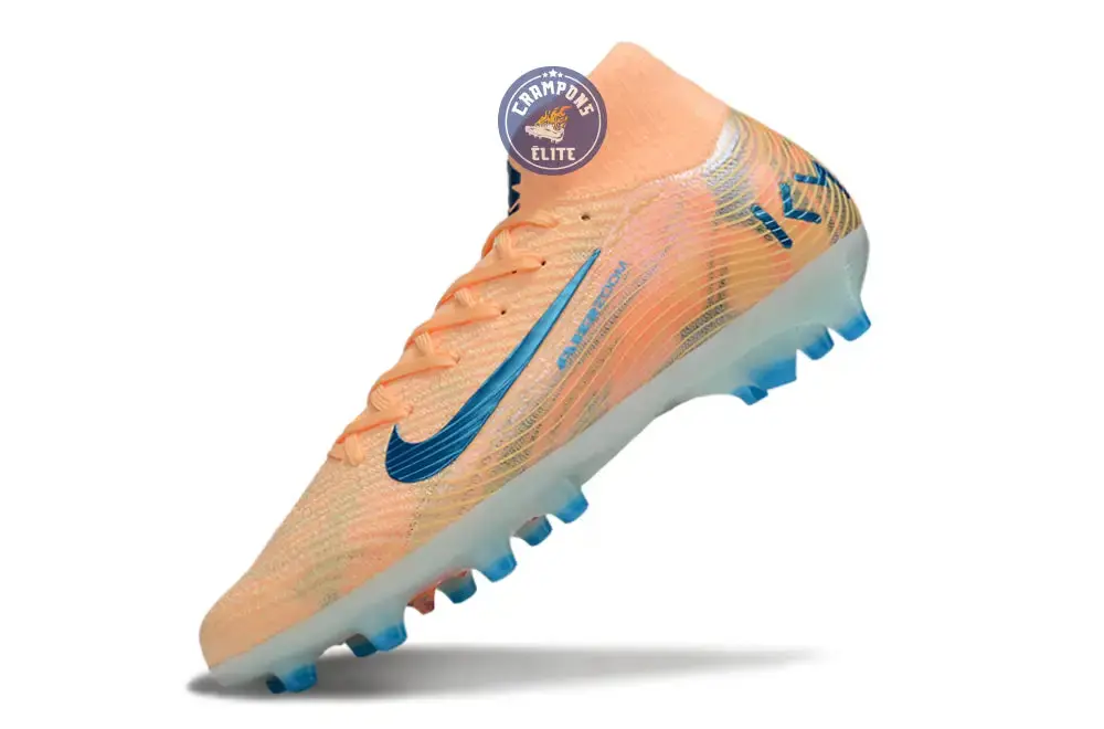 Air Zoom Mercurial Superfly 10 AG Kylian Mbappe - Orange/Bleu turquoise - Image 5