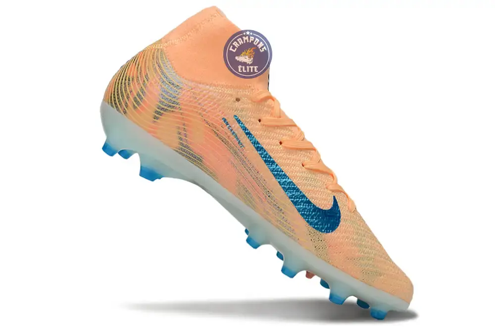Air Zoom Mercurial Superfly 10 AG Kylian Mbappe - Orange/Bleu turquoise - Image 6