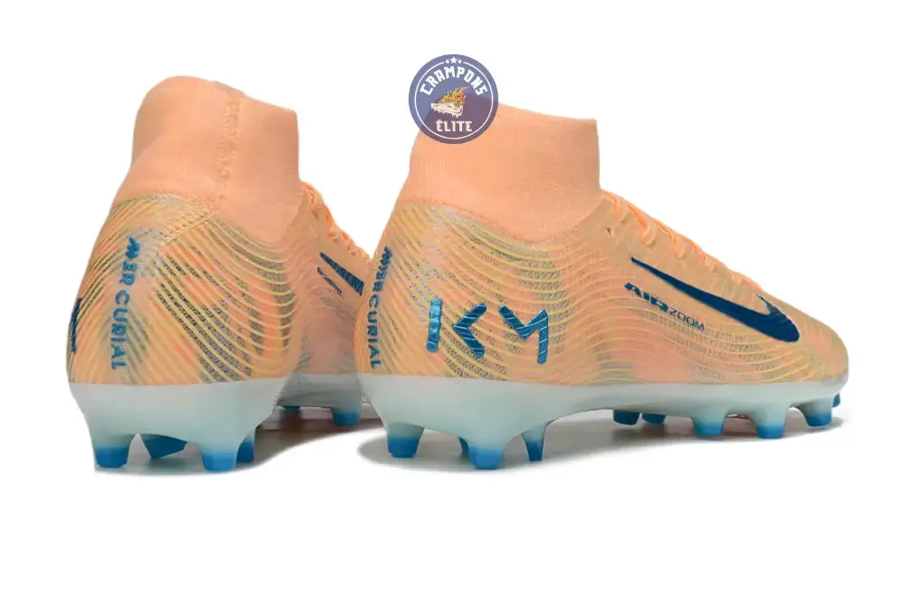 Air Zoom Mercurial Superfly 10 AG Kylian Mbappe - Orange/Bleu turquoise - Image 7