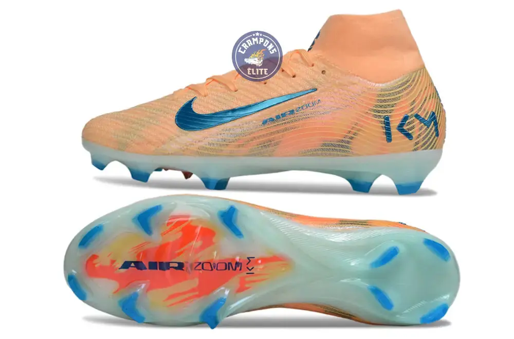 Air Zoom Mercurial Superfly 10 FG Kylian Mbappe - Orange/Bleu turquoise - Image 2