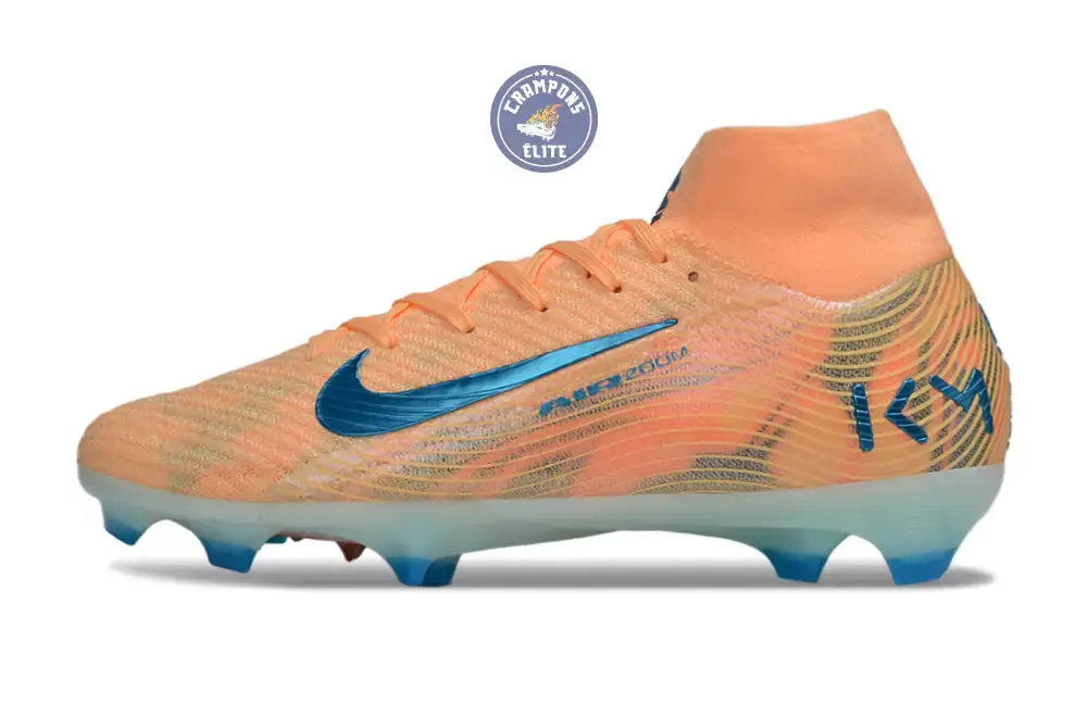 Air Zoom Mercurial Superfly 10 FG Kylian Mbappe - Orange/Bleu turquoise - Image 3