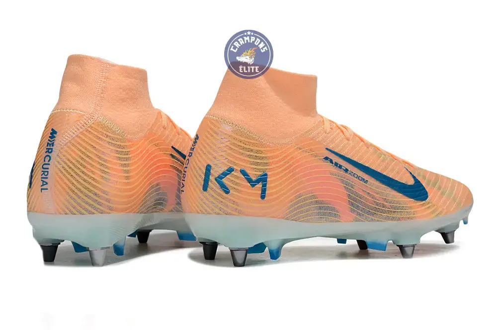 Air Zoom Mercurial Superfly 10 SG Kylian Mbappe - Orange/Bleu turquoise SG - Image 6