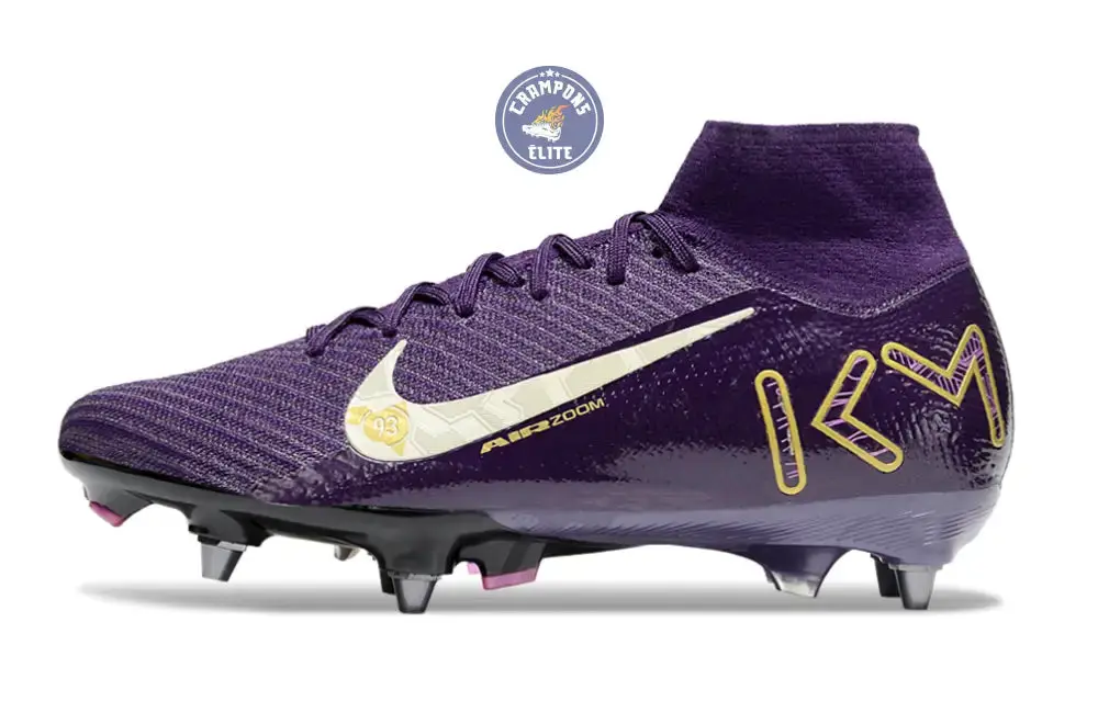 Air Zoom Mercurial Superfly 10 SG Mbappé Personal Edition - Violet/Blanc - Image 5