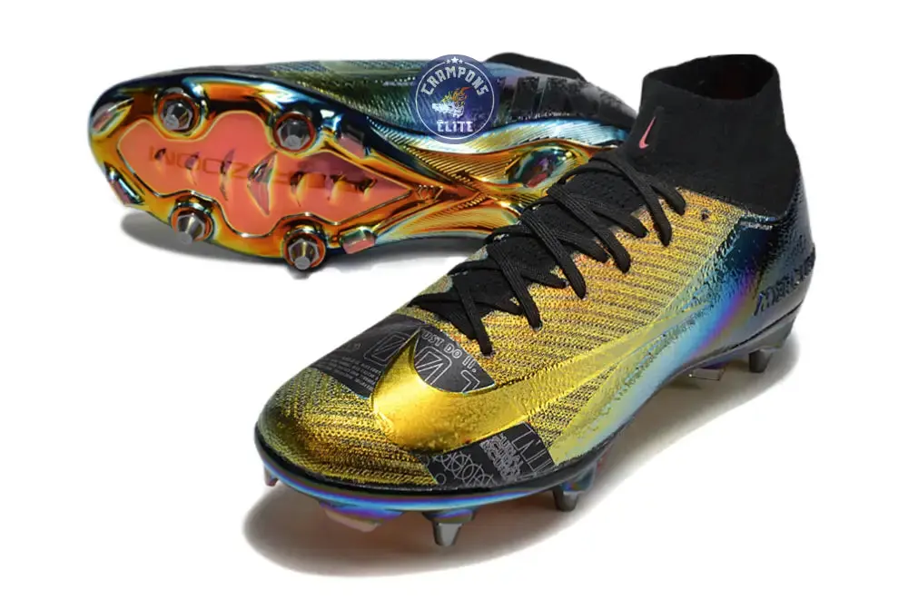 Air Zoom Mercurial Superfly 10 SG Soft Ground - Doré/Noir/Bleu - Image 2