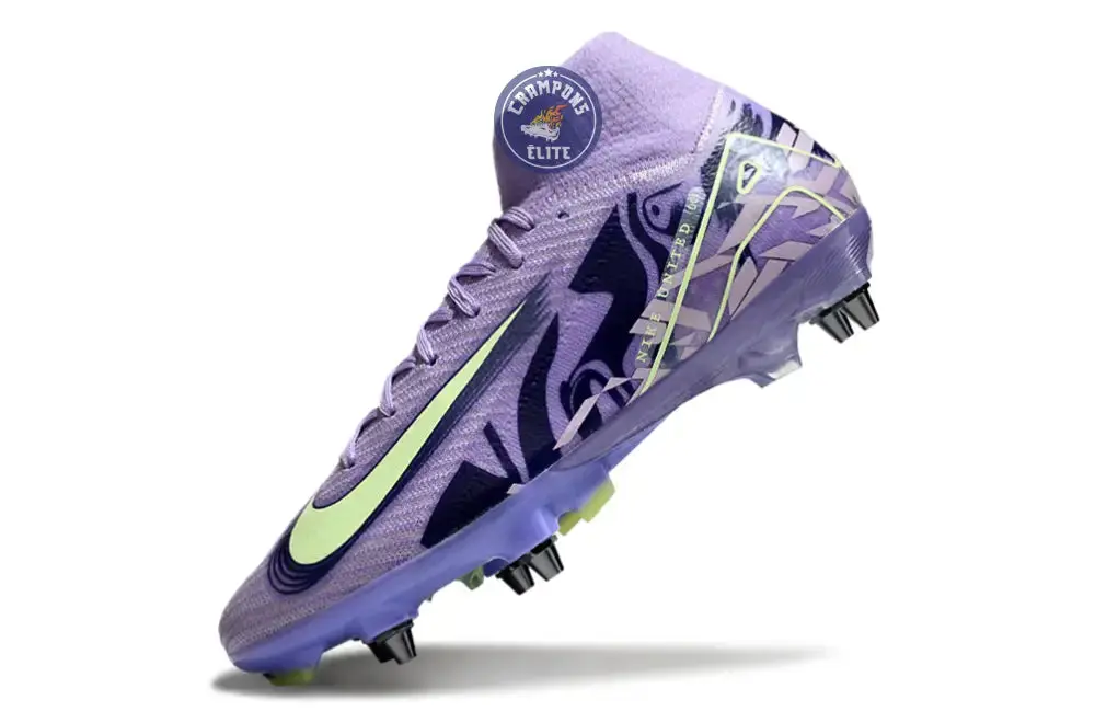 Air Zoom Mercurial Superfly 10 SG United - Purple Agate/Jaune Fluo - Image 4