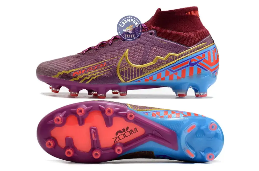 Air Zoom Mercurial Superfly 9 Academy AG Mbappé Personal Edition - Bordeaux/Doré