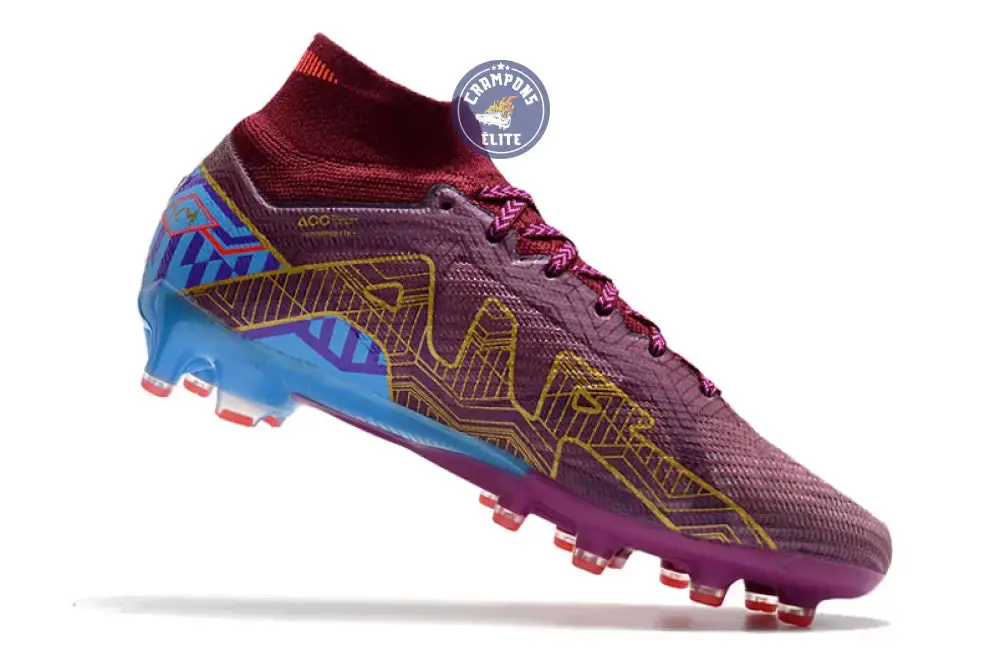 Air Zoom Mercurial Superfly 9 Academy AG Mbappé Personal Edition - Bordeaux/Doré - Image 3