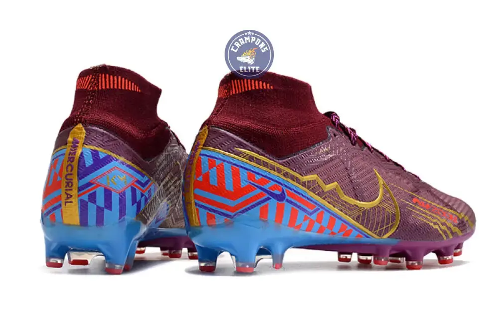 Air Zoom Mercurial Superfly 9 Academy AG Mbappé Personal Edition - Bordeaux/Doré - Image 6