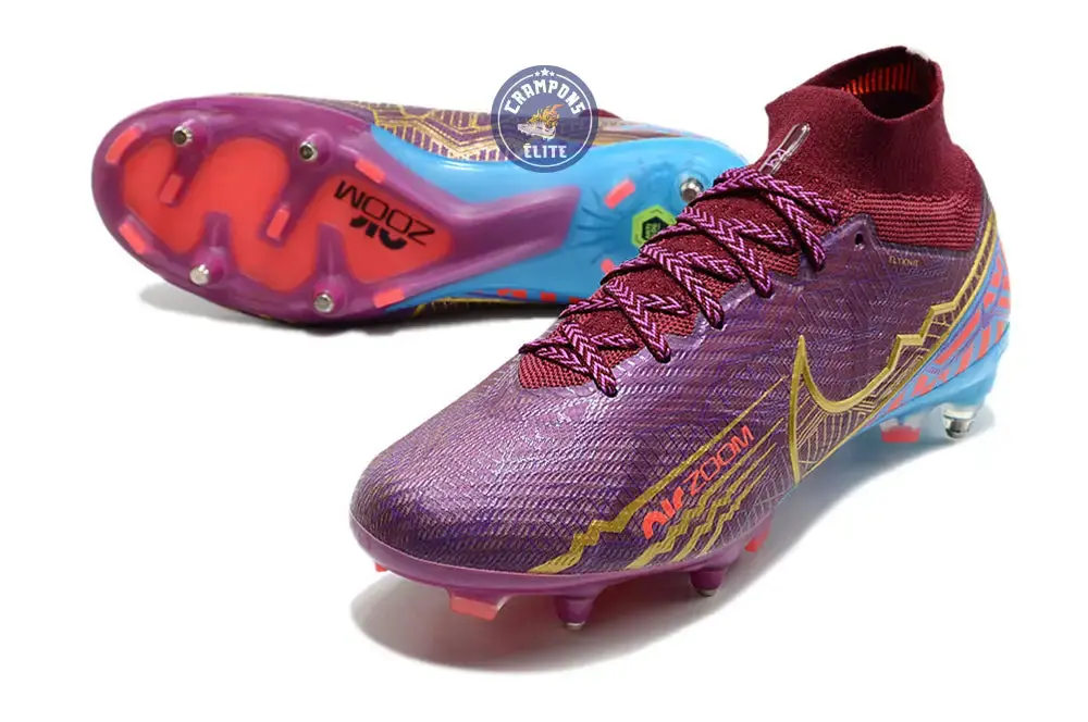 Air Zoom Mercurial Superfly 9 Academy Anticlog SG Mbappé Personal Edition - Bordeaux/Doré - Image 2