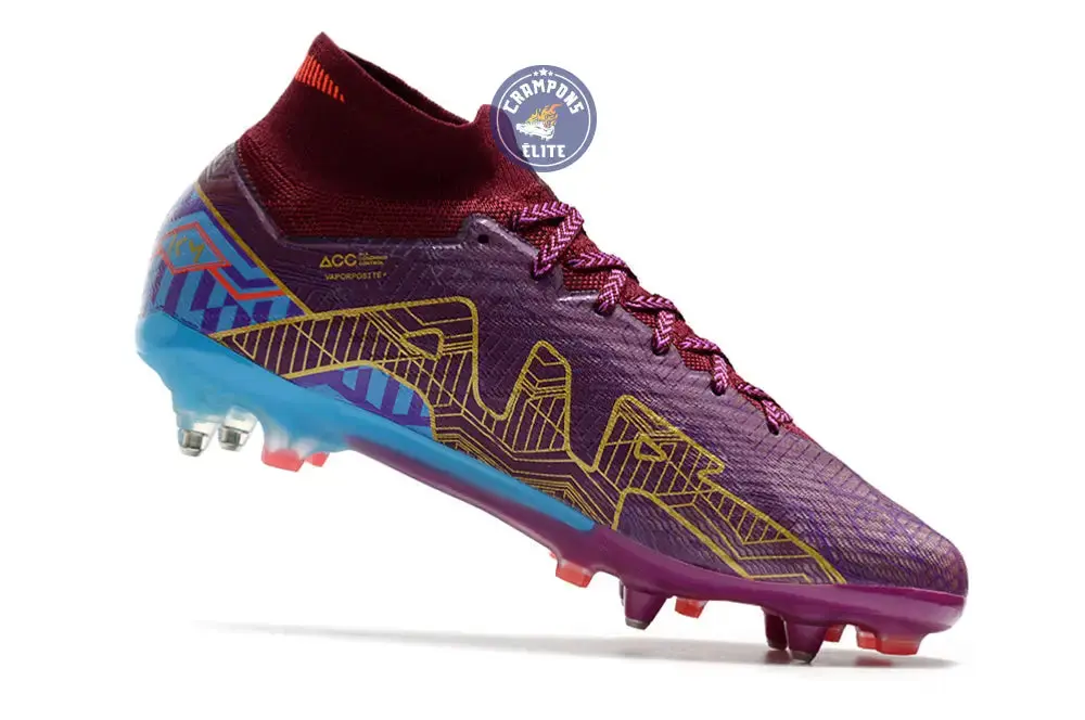 Air Zoom Mercurial Superfly 9 Academy Anticlog SG Mbappé Personal Edition - Bordeaux/Doré - Image 3