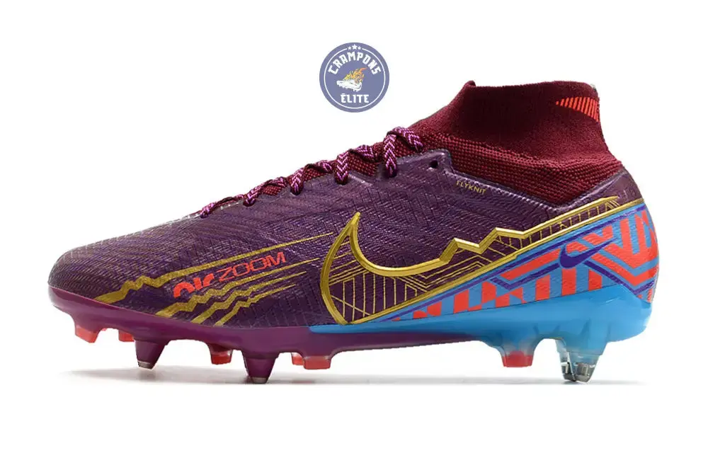 Air Zoom Mercurial Superfly 9 Academy Anticlog SG Mbappé Personal Edition - Bordeaux/Doré - Image 5