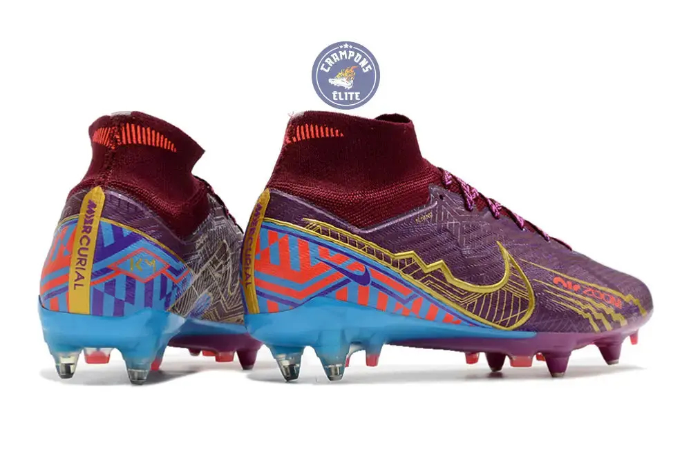 Air Zoom Mercurial Superfly 9 Academy Anticlog SG Mbappé Personal Edition - Bordeaux/Doré - Image 6