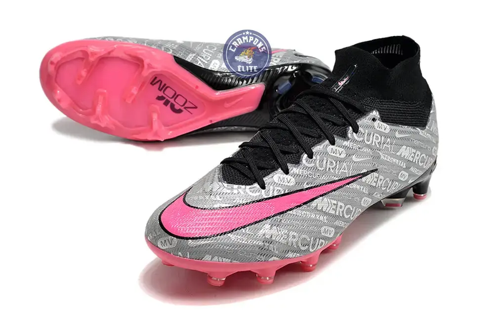 Air Zoom Mercurial Superfly 9 AG 25 - Argenté/Rose/Noir - Image 2