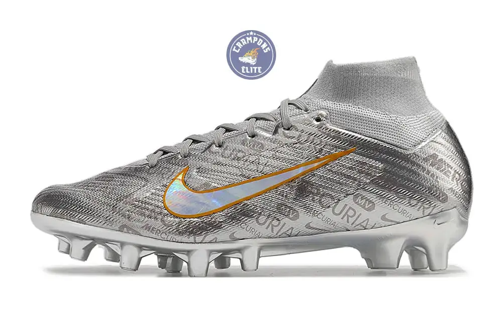 Air Zoom Mercurial Superfly 9 AG - Argenté/Gris/Doré - Image 5