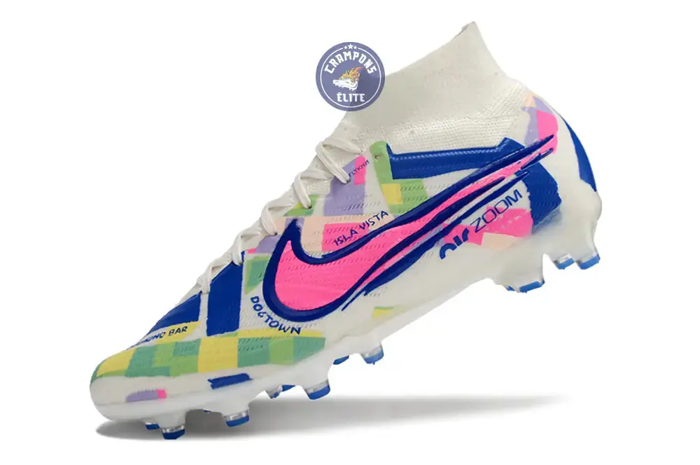 Air Zoom Mercurial Superfly 9 AG SoCal Pack - Blanc/Bleu/Rose/Jaune/Vert - Image 4