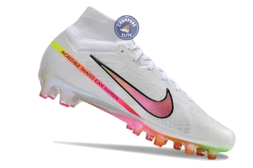 Nike Air Zoom Mercurial Superfly 9 AG x Marcus Rashford - Blanc/Rose/Jaune/Orange - Image 3