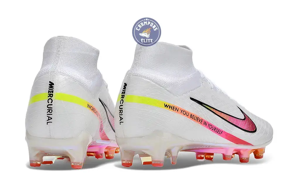 Nike Air Zoom Mercurial Superfly 9 AG x Marcus Rashford - Blanc/Rose/Jaune/Orange - Image 6