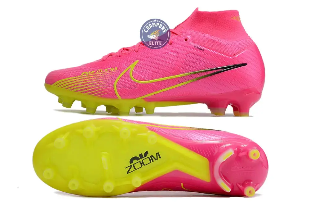Air Zoom Mercurial Superfly 9 AG Luminous - Rose/Jaune Fluo/Gris