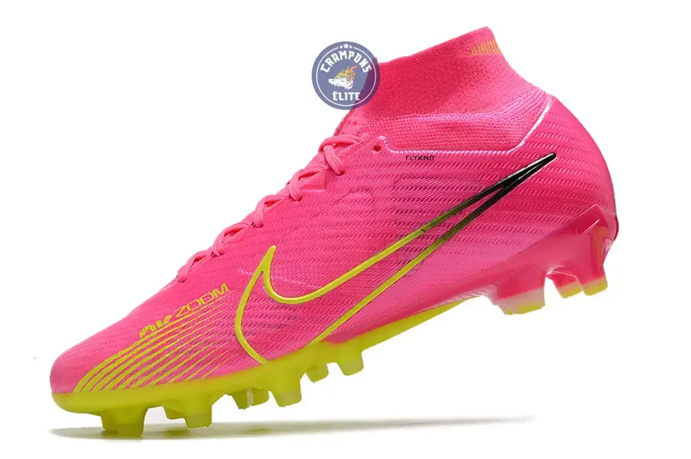 Air Zoom Mercurial Superfly 9 AG Luminous - Rose/Jaune Fluo/Gris - Image 4
