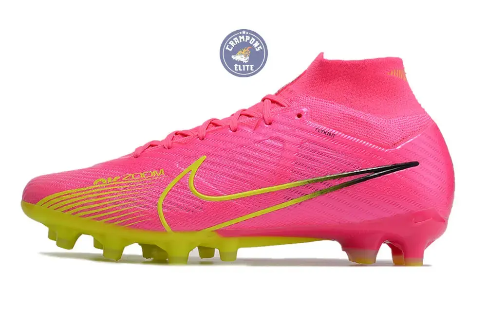 Air Zoom Mercurial Superfly 9 AG Luminous - Rose/Jaune Fluo/Gris - Image 5