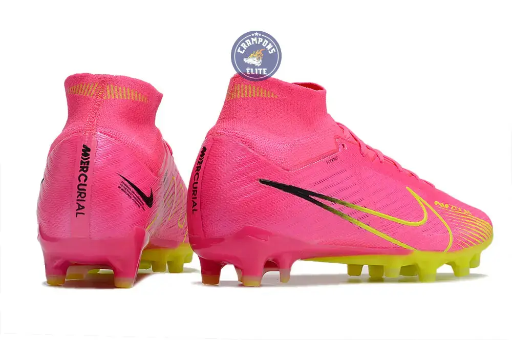 Air Zoom Mercurial Superfly 9 AG Luminous - Rose/Jaune Fluo/Gris - Image 6