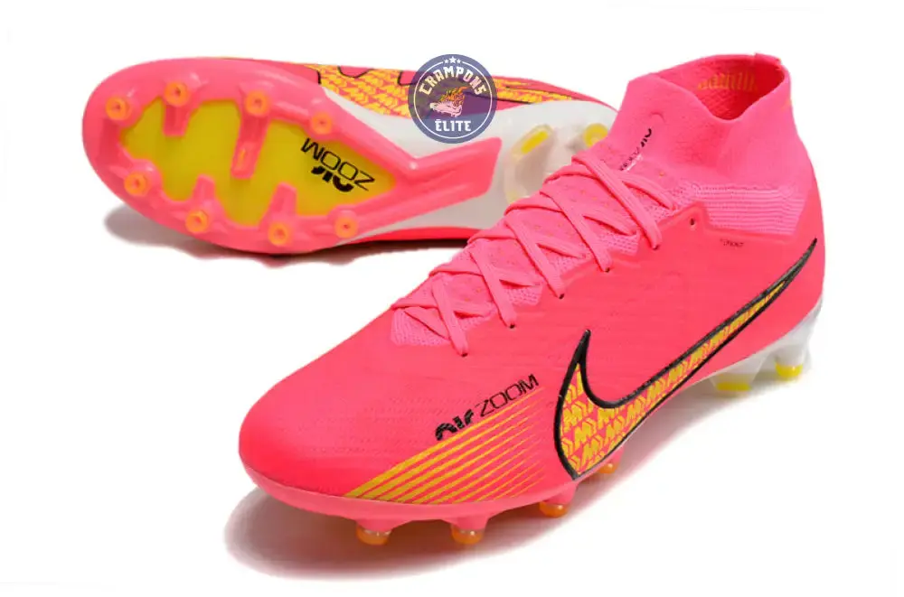 Air Zoom Mercurial Superfly 9 AG - Rose/Jaune/Blanc/Noir - Image 2