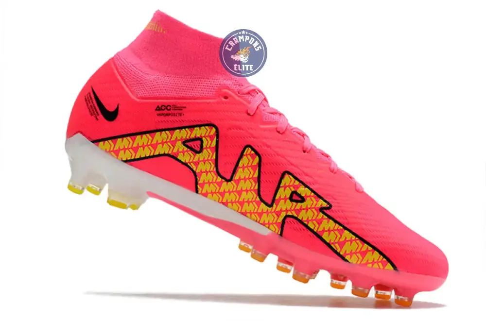 Air Zoom Mercurial Superfly 9 AG - Rose/Jaune/Blanc/Noir - Image 3