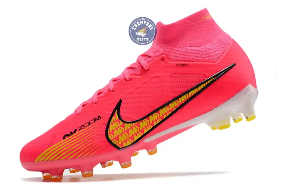 Air Zoom Mercurial Superfly 9 AG - Rose/Jaune/Blanc/Noir - Image 4