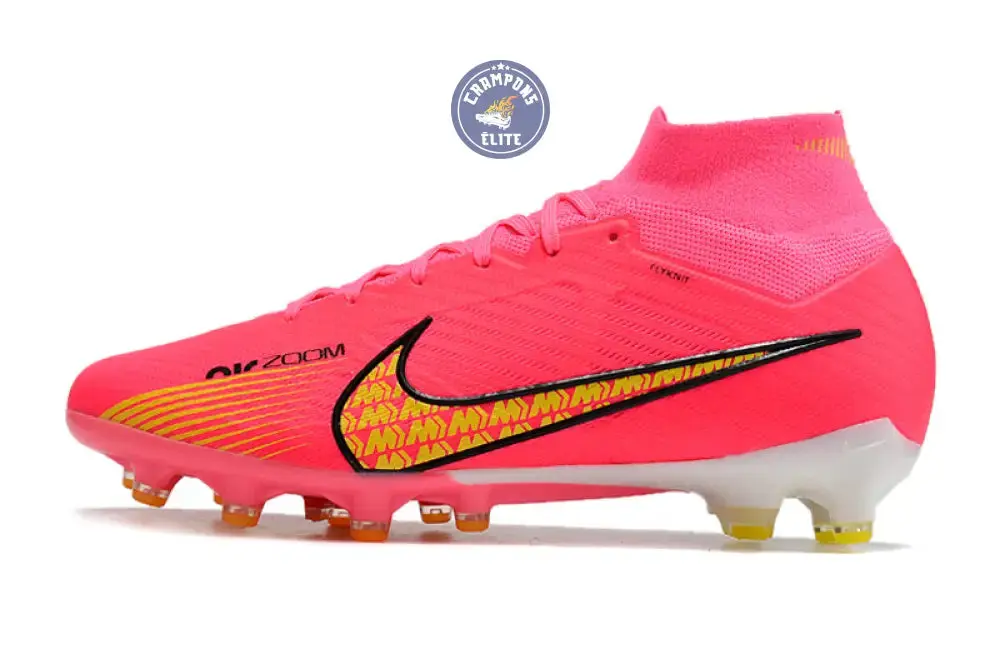 Air Zoom Mercurial Superfly 9 AG - Rose/Jaune/Blanc/Noir - Image 5
