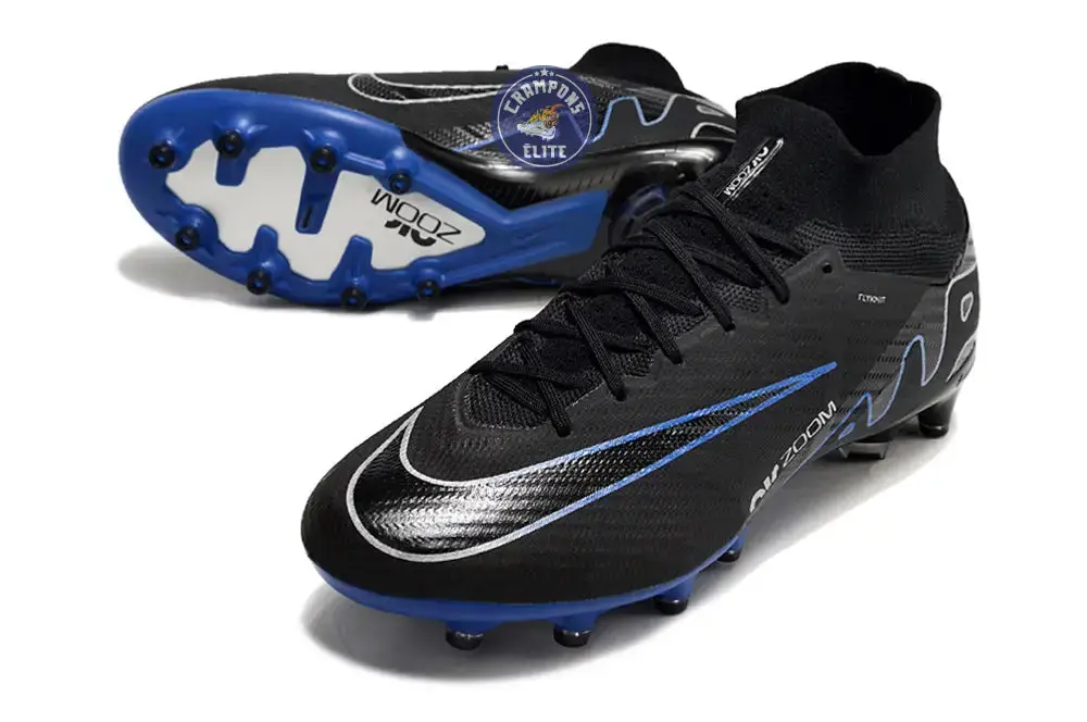 Air Zoom Mercurial Superfly 9 AG Shadow - Noir/Chrome/Bleu - Image 2