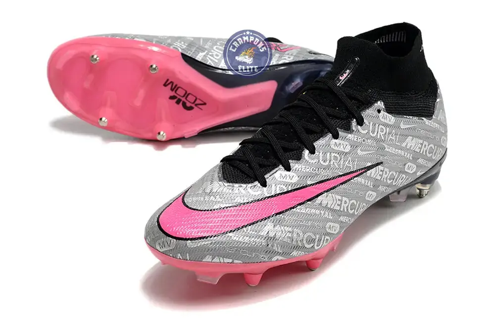 Air Zoom Mercurial Superfly 9 Anticlog 25 - Argenté/Rose/Noir - Image 2