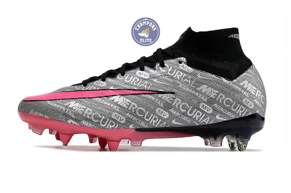 Air Zoom Mercurial Superfly 9 Anticlog 25 - Argenté/Rose/Noir - Image 5