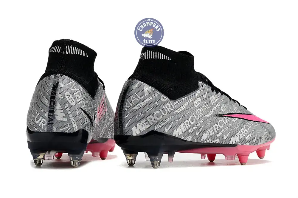 Air Zoom Mercurial Superfly 9 Anticlog 25 - Argenté/Rose/Noir - Image 6