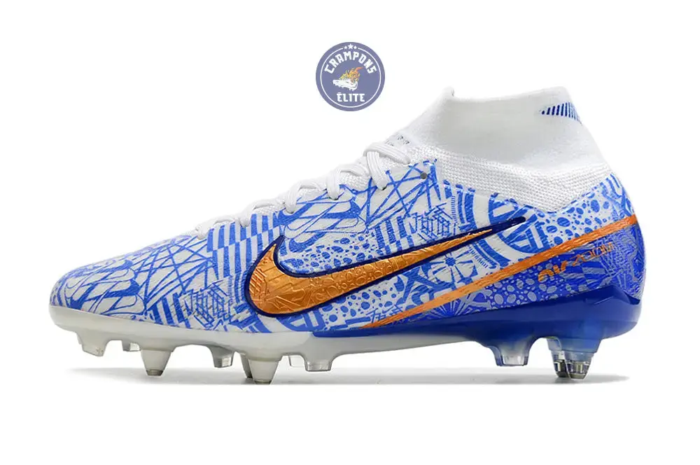 Air Zoom Mercurial Superfly 9 Anticlog SG CR7 Personal Edition - Blanc/Cuivré/Bleu - Image 5