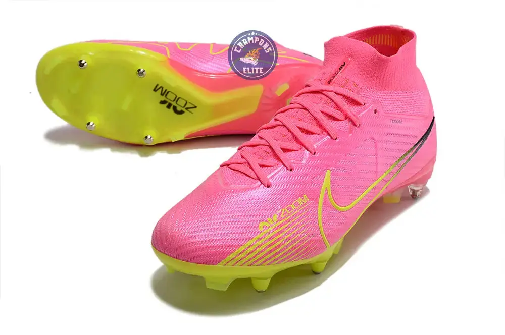 Air Zoom Mercurial Superfly 9 Anticlog SG Luminous - Rose/Jaune Fluo/Gris - Image 2