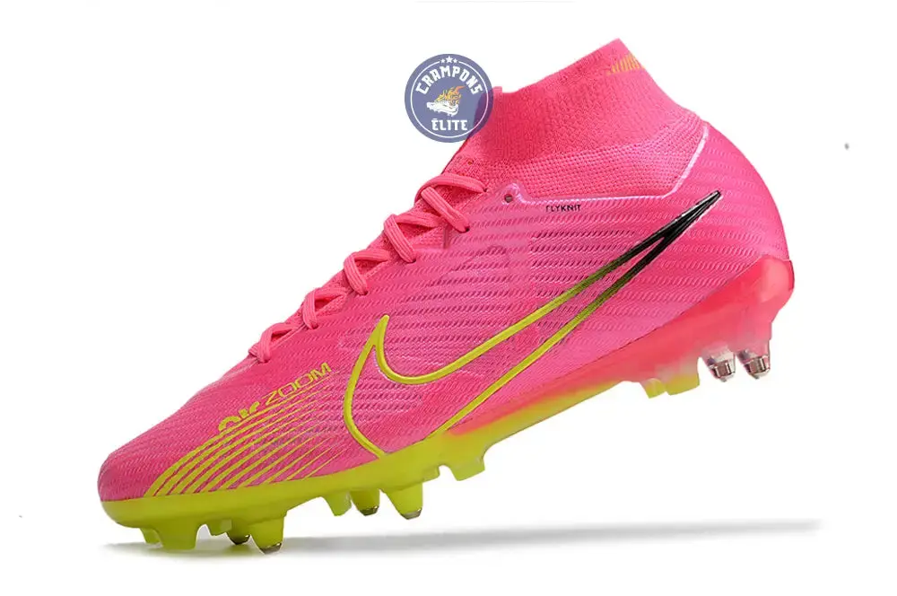 Air Zoom Mercurial Superfly 9 Anticlog SG Luminous - Rose/Jaune Fluo/Gris - Image 4
