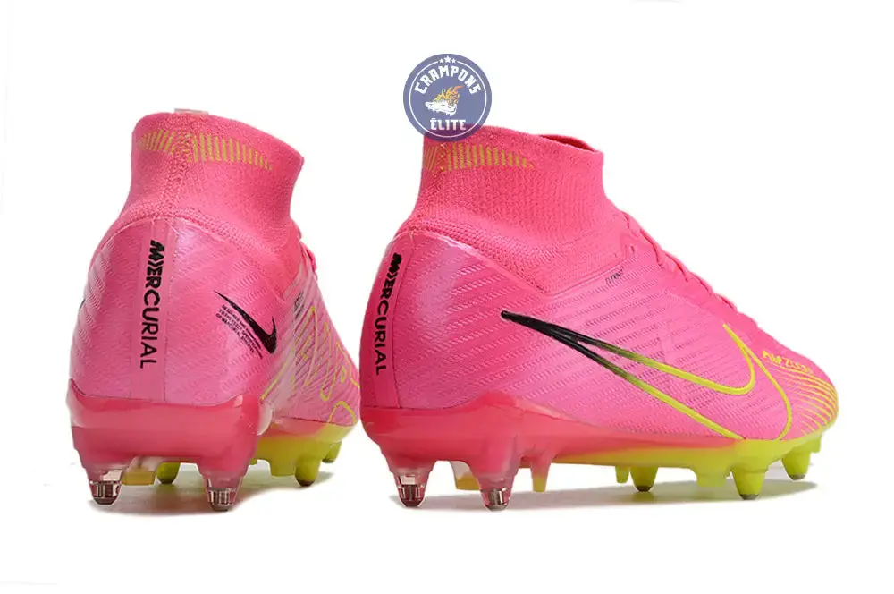 Air Zoom Mercurial Superfly 9 Anticlog SG Luminous - Rose/Jaune Fluo/Gris - Image 6