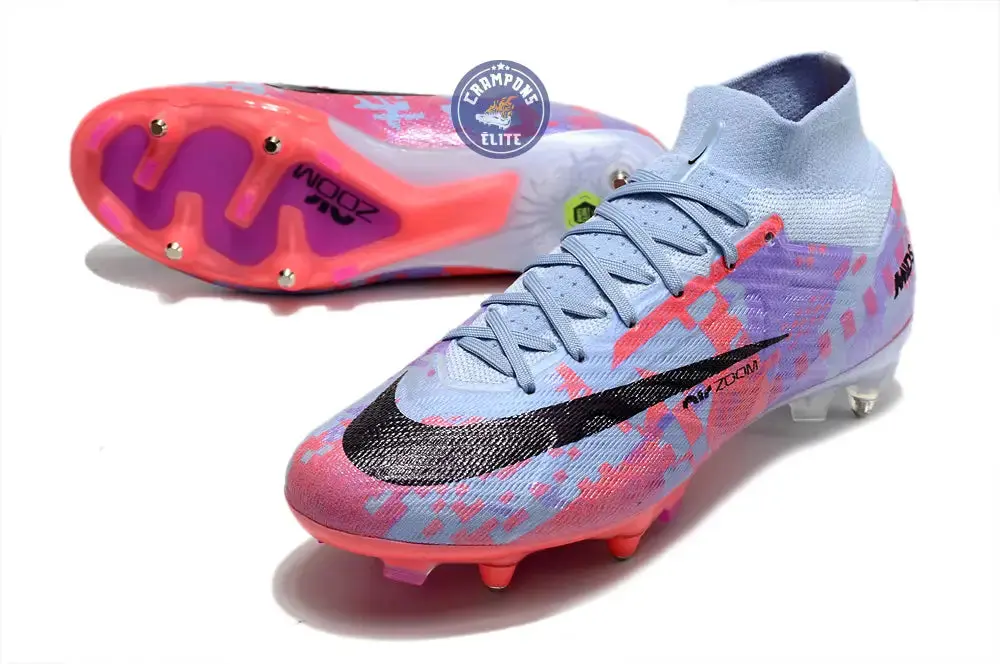 Air Zoom Mercurial Superfly 9 Anticlog SG-PRO Dream Speed 6 - Bleu/Noir/Rose - Image 2