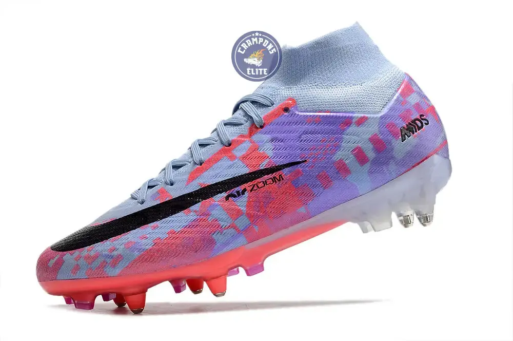 Air Zoom Mercurial Superfly 9 Anticlog SG-PRO Dream Speed 6 - Bleu/Noir/Rose - Image 4