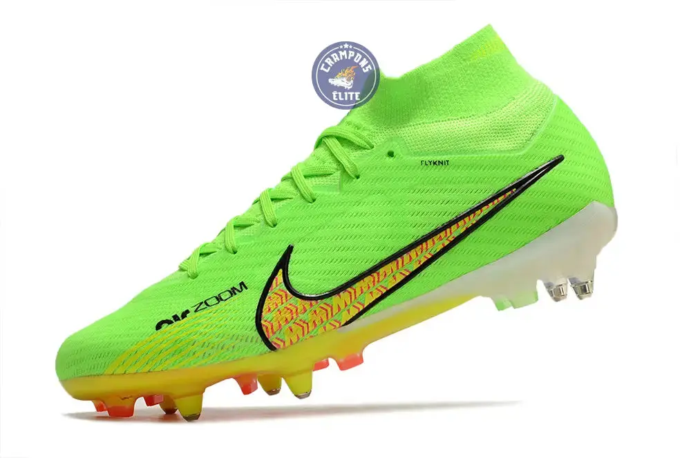 Air Zoom Mercurial Superfly 9 Anticlog SG - Vert/Jaune/Noir/Rose - Image 4