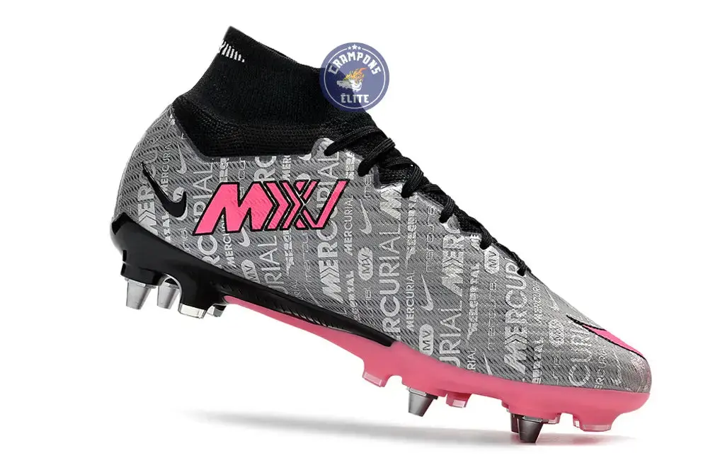 Air Zoom Mercurial Superfly 9 SG 25 - Argenté/Rose/Noir - Image 3
