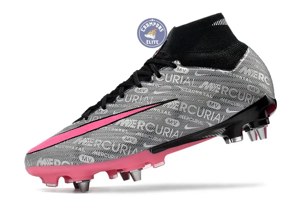 Air Zoom Mercurial Superfly 9 SG 25 - Argenté/Rose/Noir - Image 4