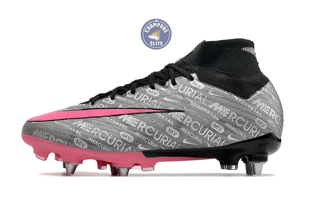 Air Zoom Mercurial Superfly 9 SG 25 - Argenté/Rose/Noir - Image 5