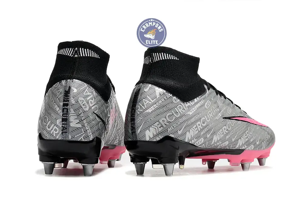 Air Zoom Mercurial Superfly 9 SG 25 - Argenté/Rose/Noir - Image 6