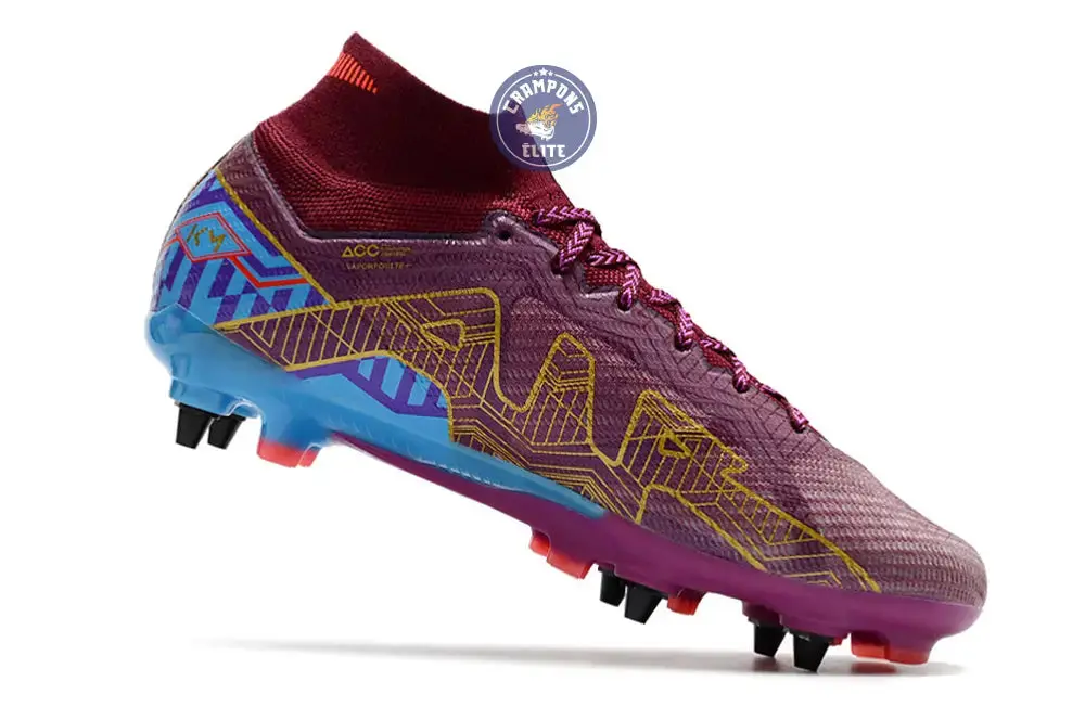 Air Zoom Mercurial Superfly 9 SG Mbappé Personal Edition - Bordeaux/Doré - Image 3