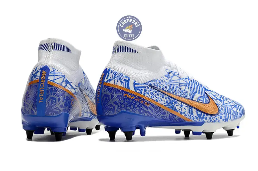 Air Zoom Mercurial Superfly 9 SG-PRO CR7 Personal Edition - Blanc/Cuivré/Bleu - Image 6