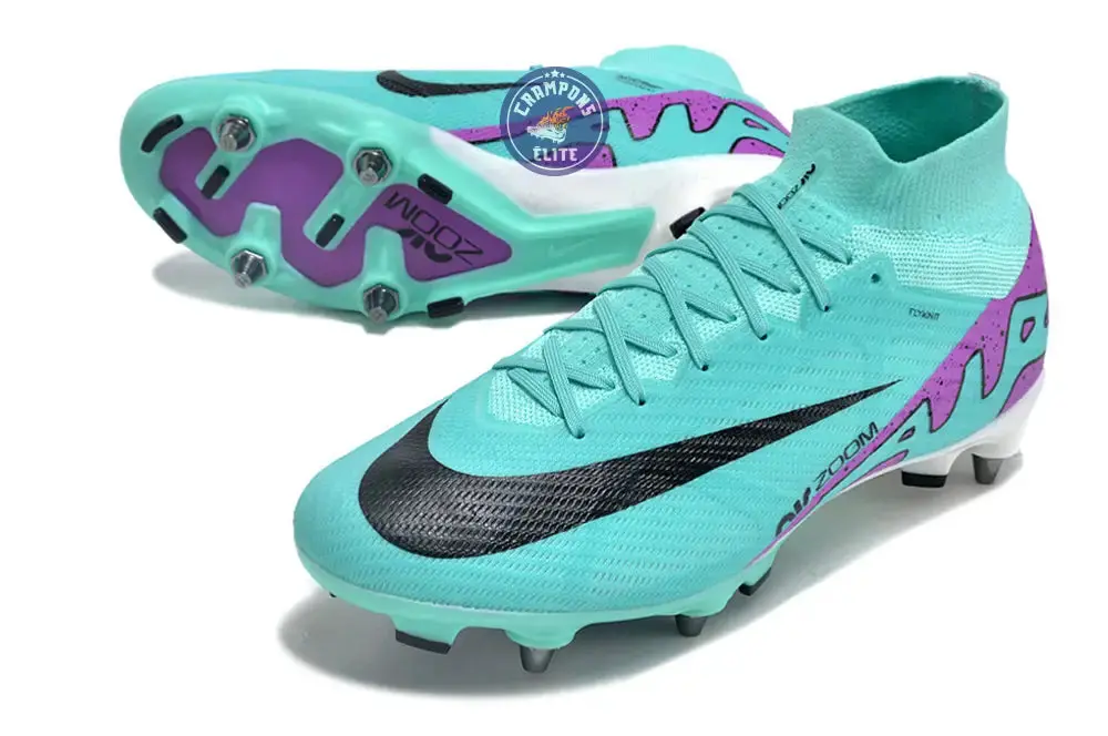 Air Zoom Mercurial Superfly 9 SG-PRO Peak Ready - Turquoise/Rose/Noir/Blanc - Image 2