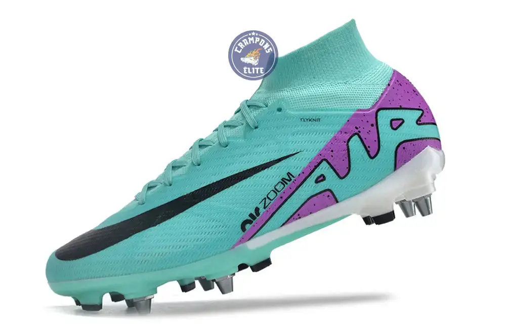 Air Zoom Mercurial Superfly 9 SG-PRO Peak Ready - Turquoise/Rose/Noir/Blanc - Image 4